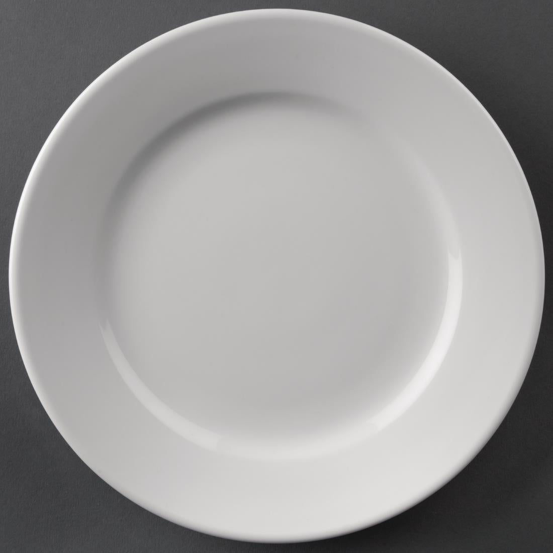 Olympia Athena Wide Rimmed Plates 203mm (Box 12) - CC207