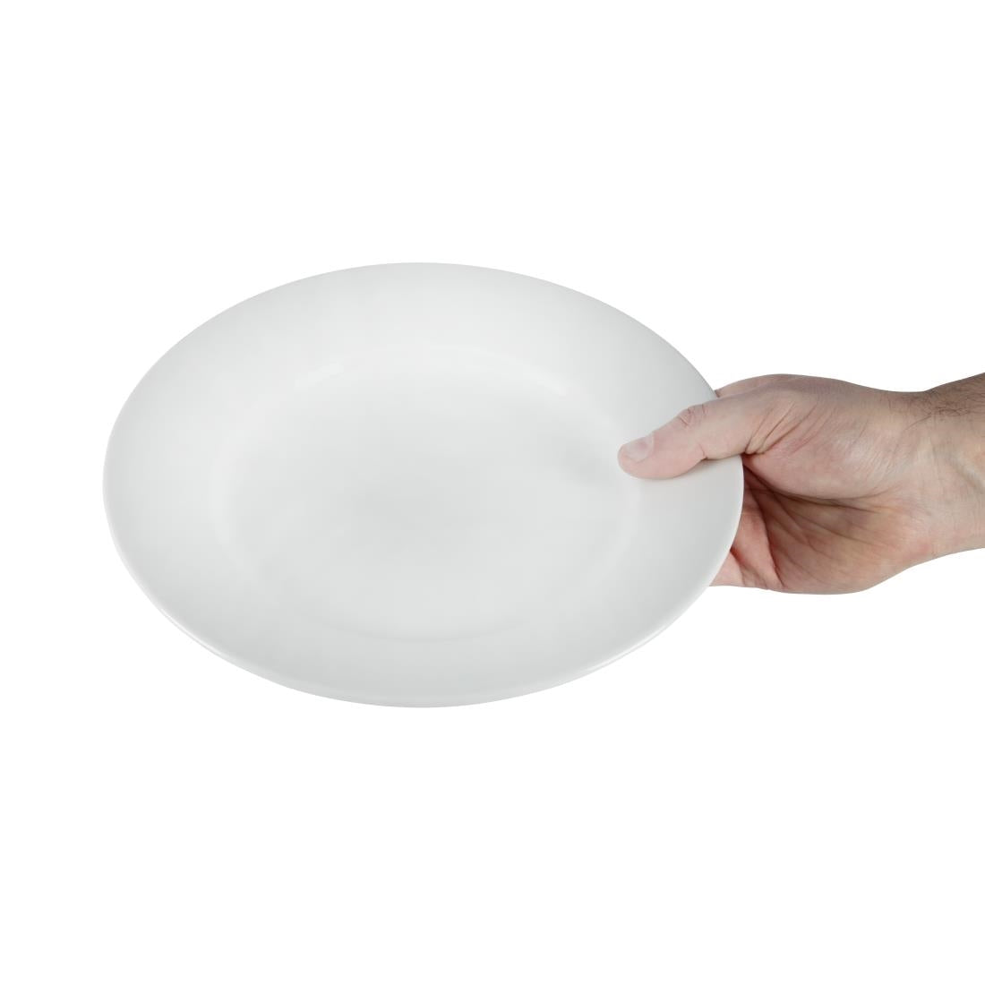 Olympia Athena Wide Rimmed Plates 254mm (Box 12) - CC209