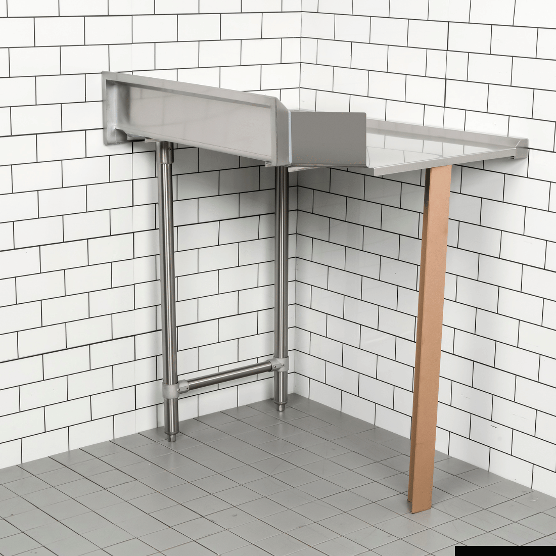 Modular Systems Clean Dish Table With Splashback CDT-1200L