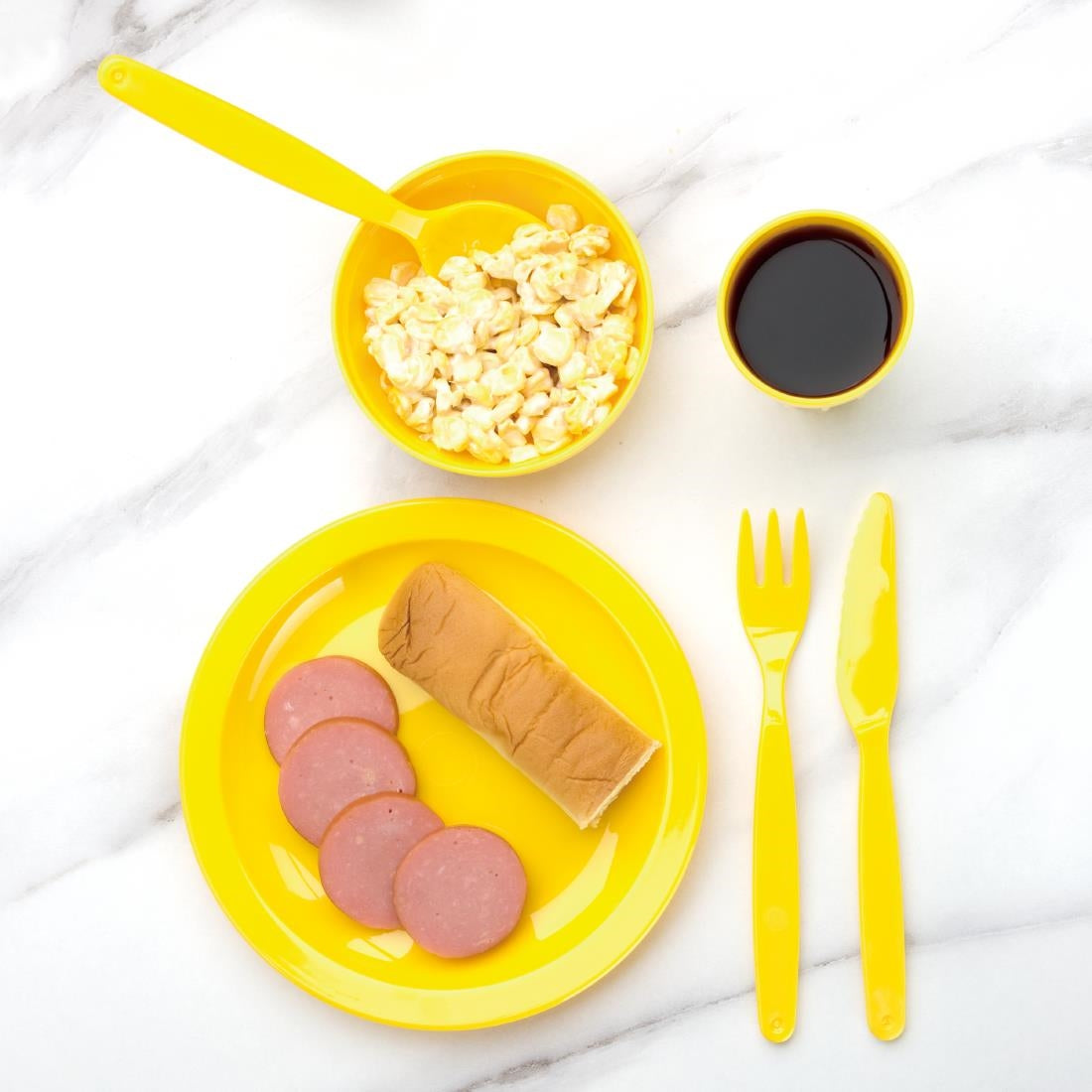Olympia Kristallon Polycarbonate Fork Yellow (12 Pack) - DL119
