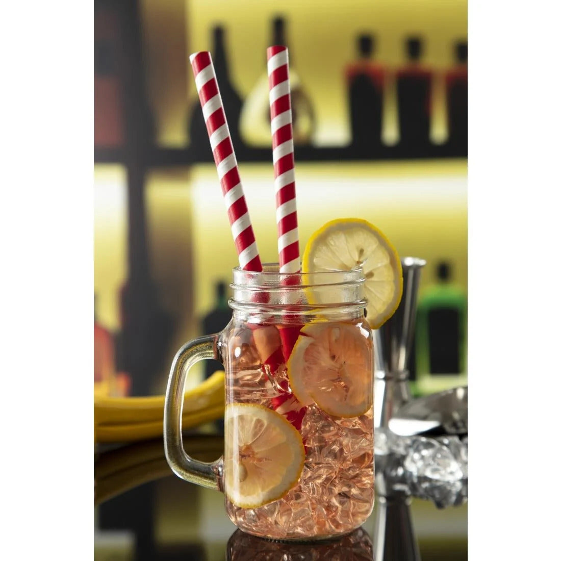 Olympia Handled Mason Jar Glasses 470ml (Pack of 12) - CE678