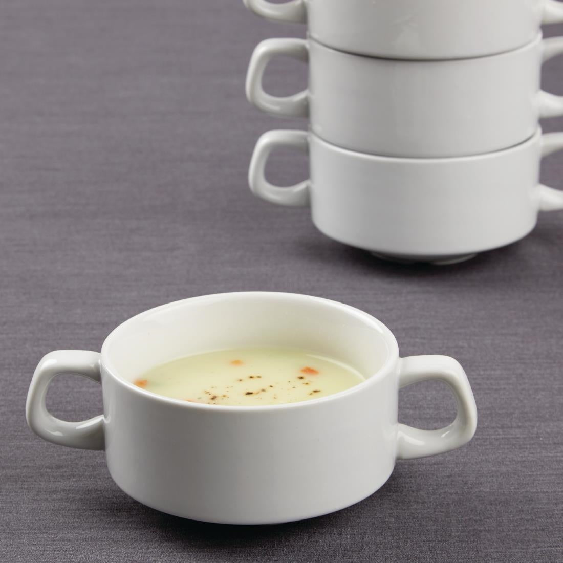 Bulk Buy Olympia Athena Stacking Soup Bowls (24 Pack) - S758