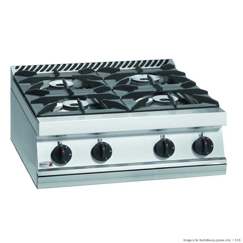CLEARANCE - Fagor 700 series natural gas 4 burner SS boiling top - CG7-40H-NSW1883