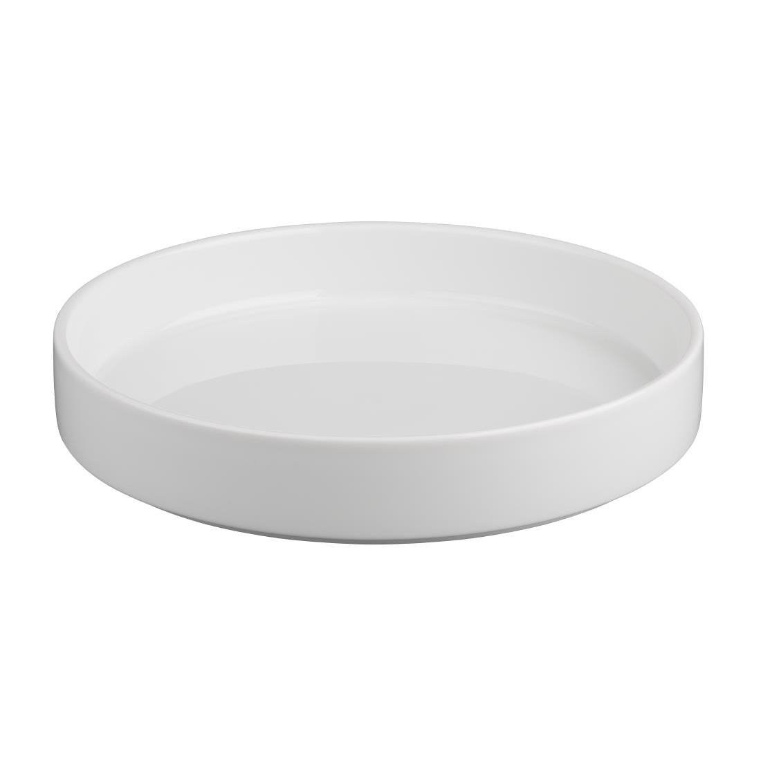 Olympia Whiteware Flat Walled Bowl - 270mm (4 Pack) - CK072