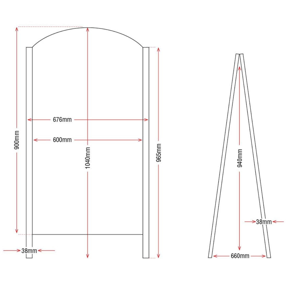 Olympia Metal Framed Footpath Board 1025 x 675mm - CL009