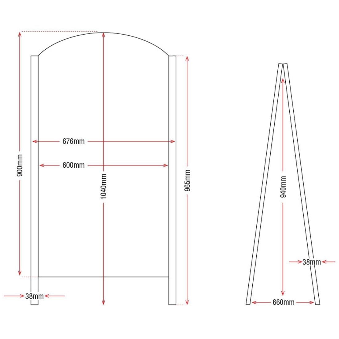Olympia Metal Framed Footpath Board 1025 x 675mm - CL009