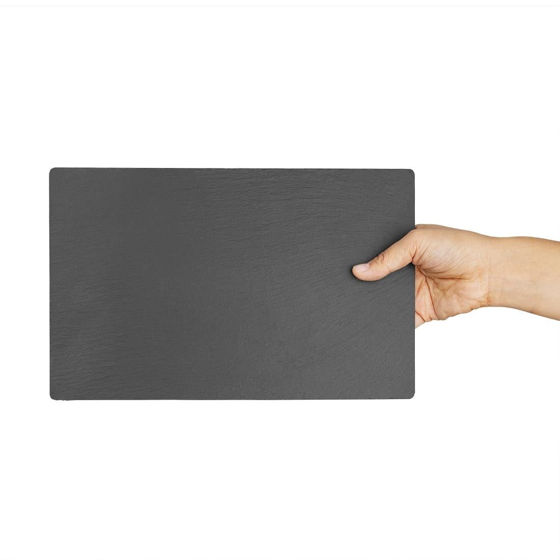 Olympia Smooth Edged Slate Platters 280 x 180mm (2 Pack) - CM063