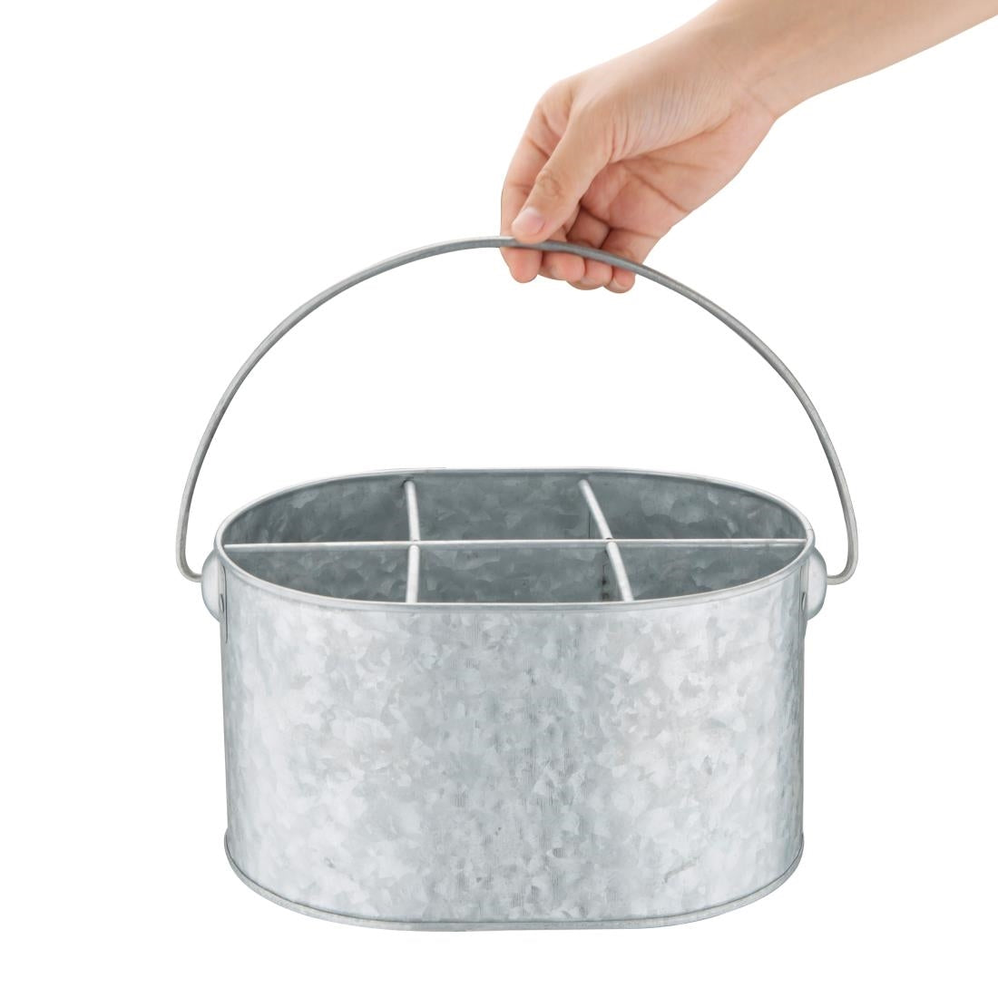 Olympia Galvanised Table Tidy - 135(H)x240(W)x175(D)mm - CN520