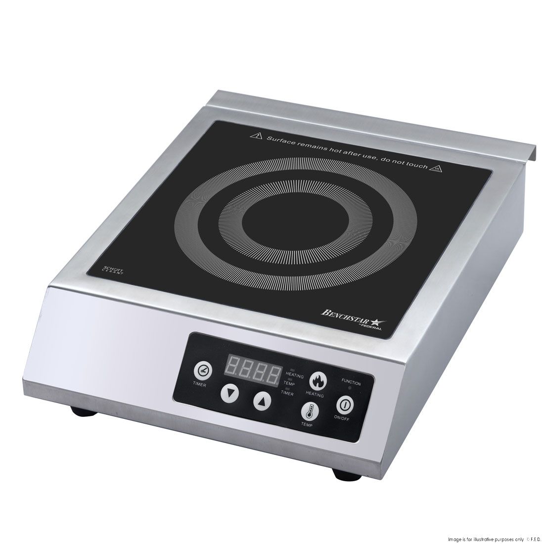 Benchstar CoMMercial Schott Ceran Glass Hob Induction Plate BH3500S