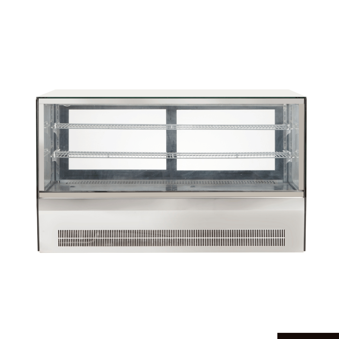 CLEARANCE - Counter top square 2 Shelves Glass cold food display - GN-1200RT-NSW2067
