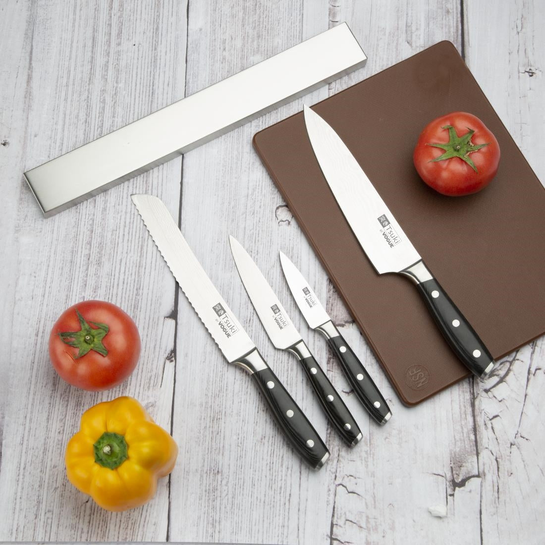 Vogue Stainless Steel Magnetic Knife Rack 450mm - CP118