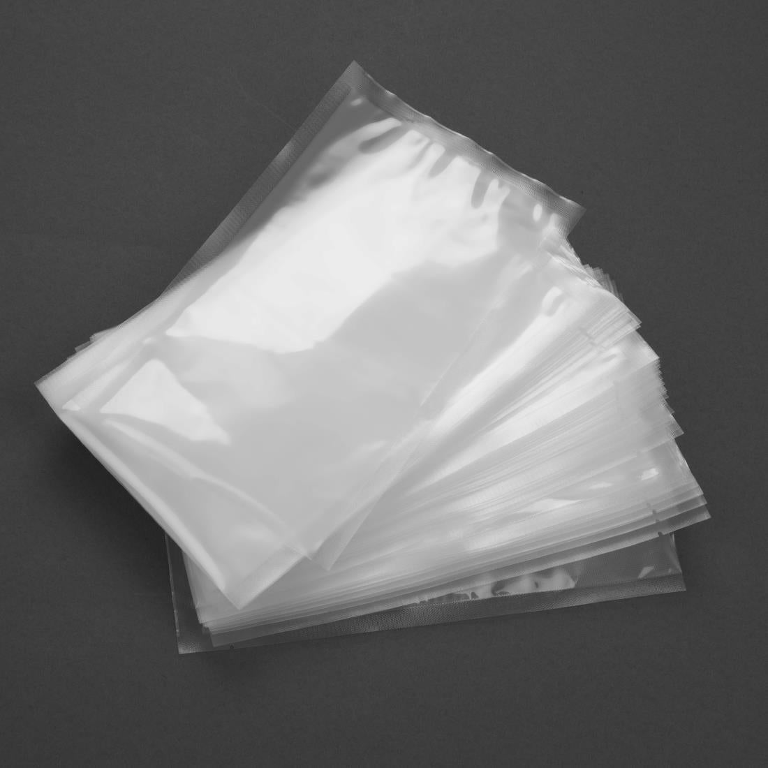Vogue Clear Bags for Sealer/Chamber Vac Pack use - 150x250mm (Pack 100) - CU384