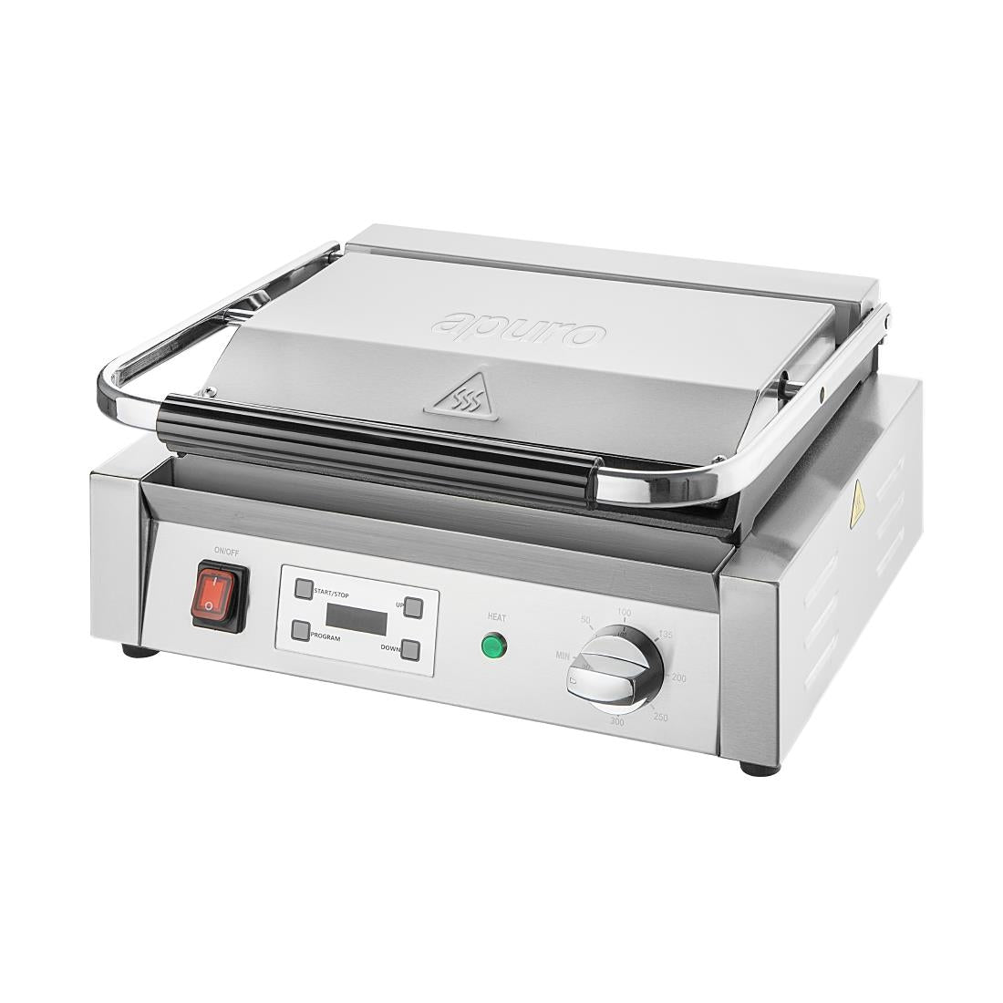 Apuro Extra Large Contact Grill Ribbed Plate - CU608-A