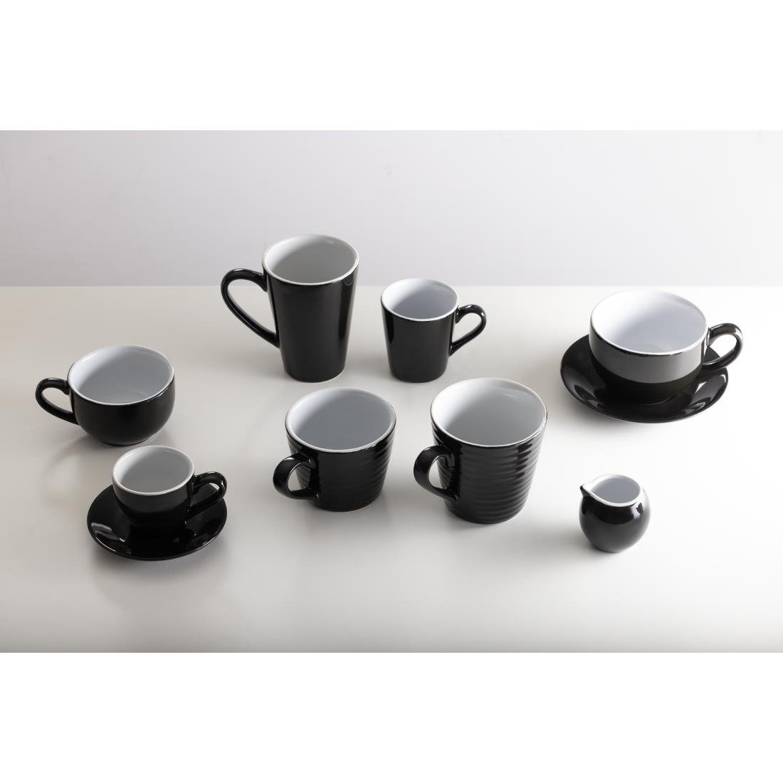 Olympia Cafe Aroma Mug Black - 340ml (6 Pack) - CU959