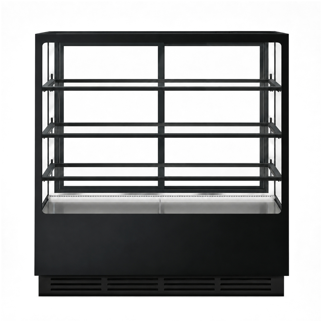 Bonvue Noir Prime 1200mm 3 Shelves Square Cake Display Cabinet - CVS120-3B