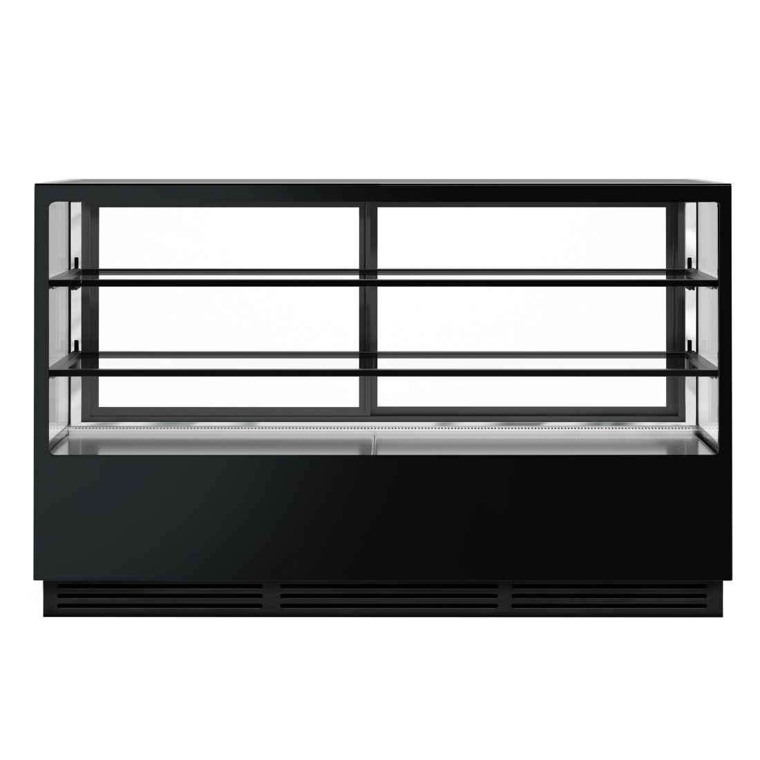Bonvue Noir Tot 1800mm 2 Shelves Square Cake Display Cabinet - CVS180-2B