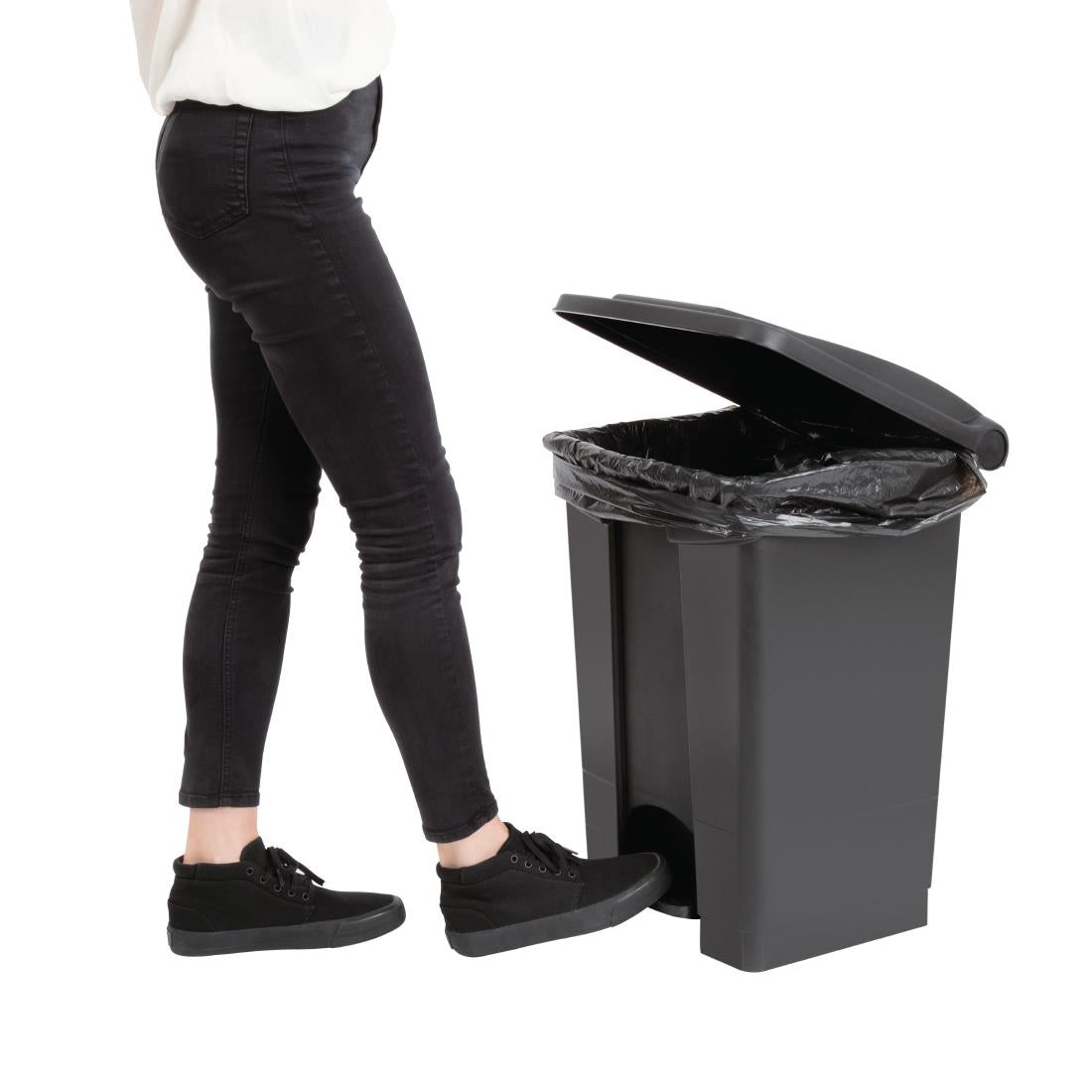 Jantex Kitchen Pedal Bin Black 45Ltr - CW722