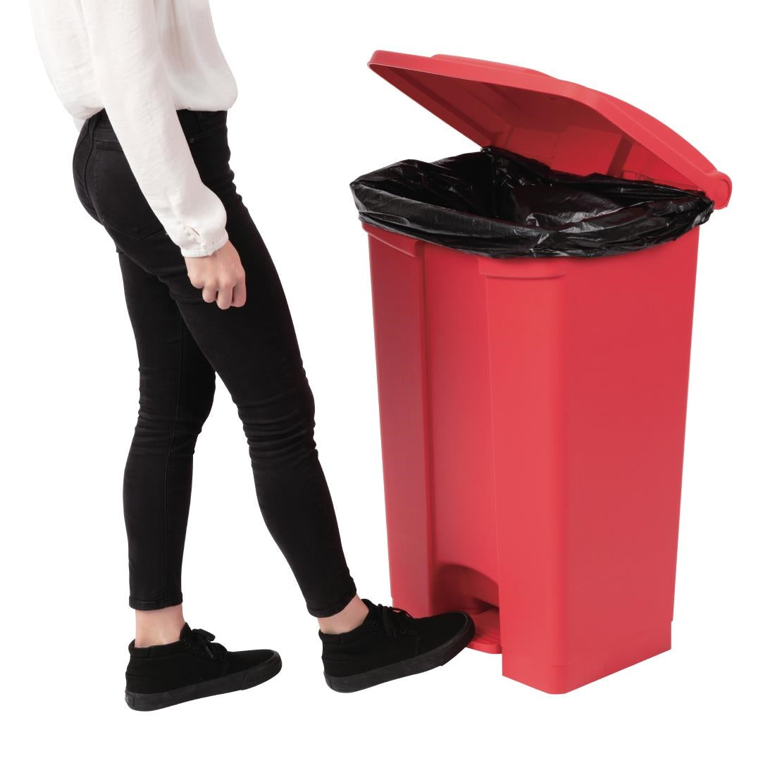 Jantex Kitchen Pedal Bin Red 87Ltr - DC712