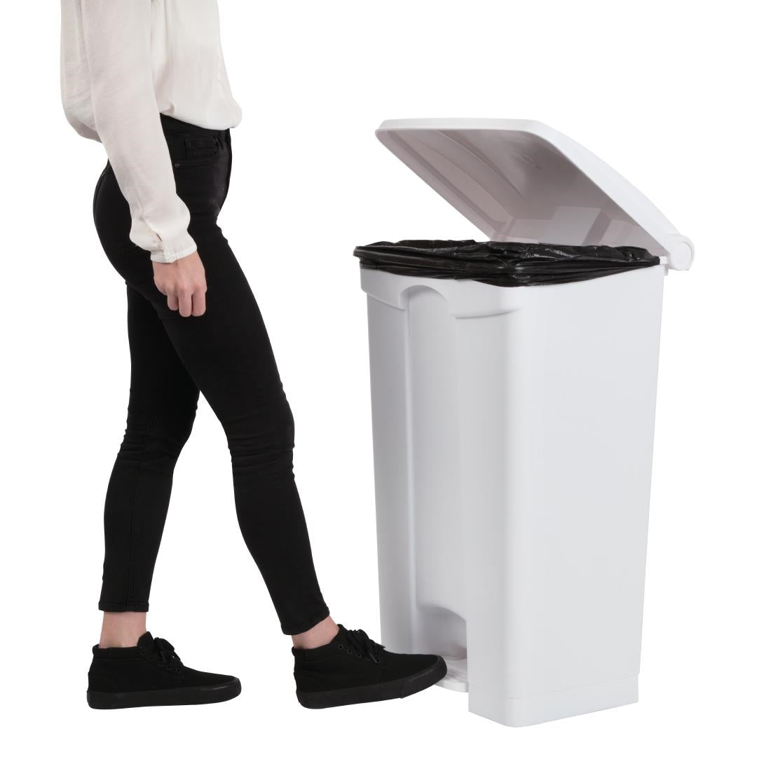 Jantex Kitchen Pedal Bin White 87Ltr - DC713