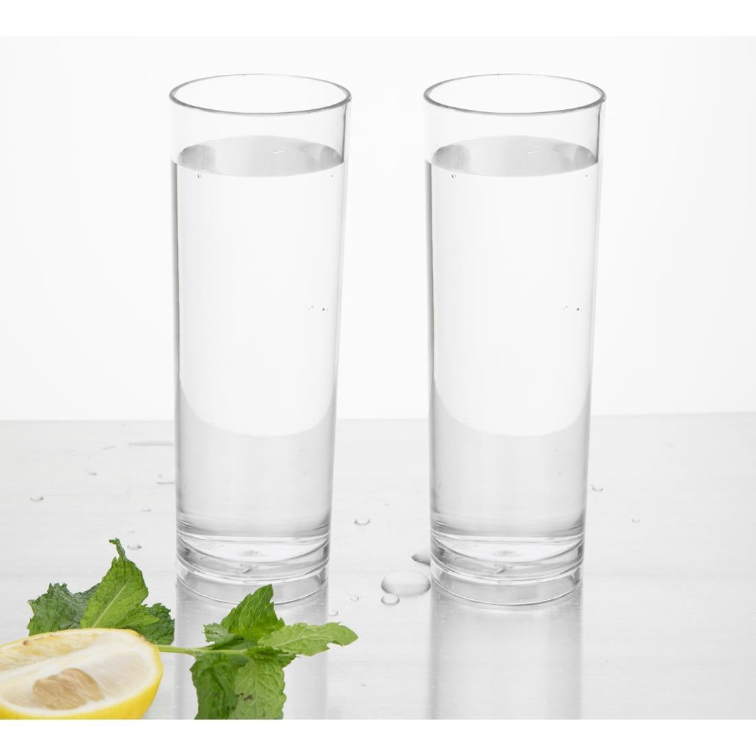 Olympia Kristallon Polycarbonate Hi Ball Glasses Clear 360ml (6 Pack) - DC924