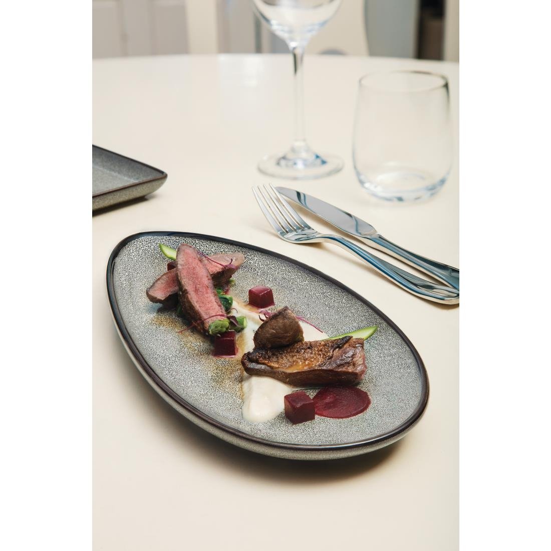 Olympia Mineral Leaf Plates 305mm (6 Pack) - DF181