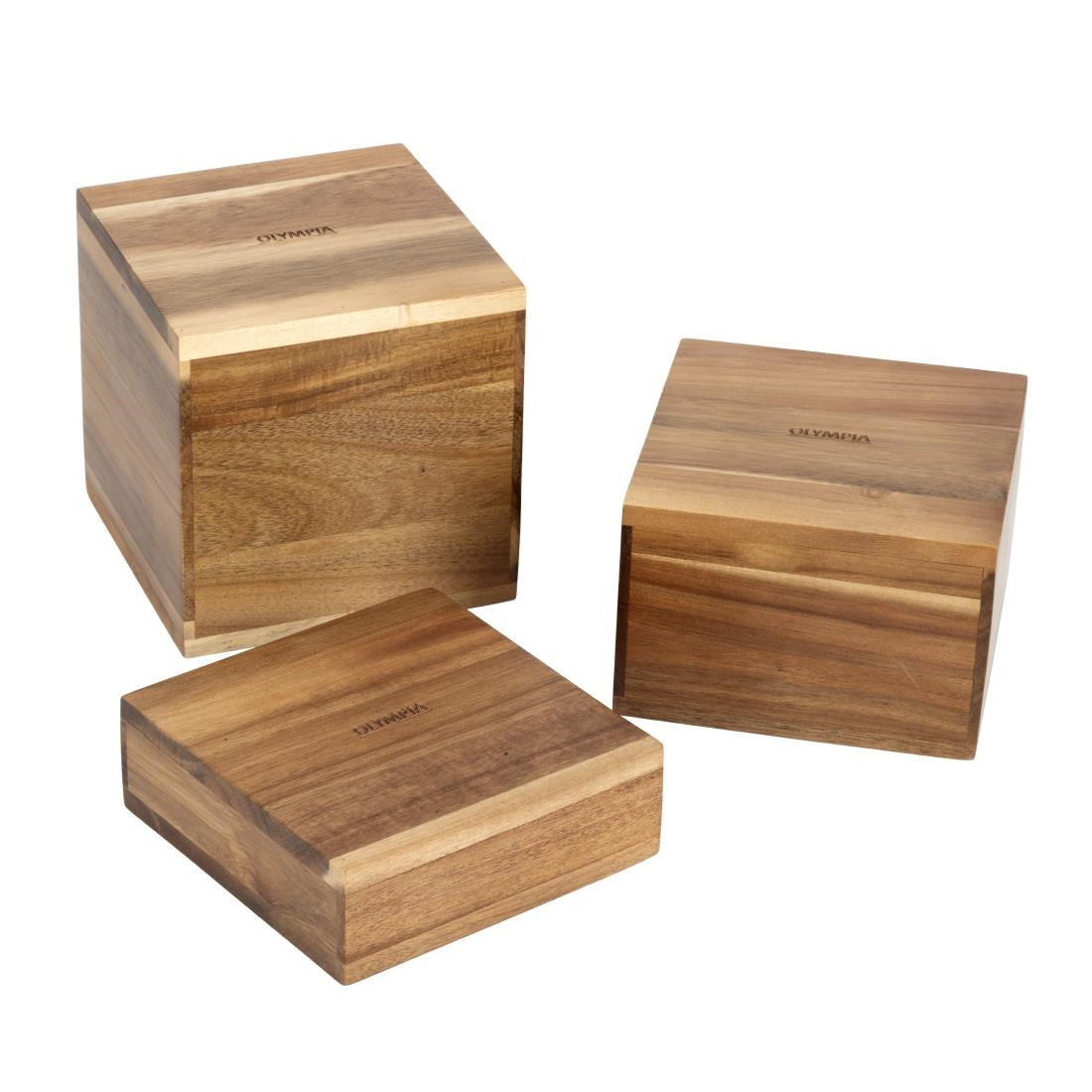 Olympia Acacia Riser Blocks 50/100/150(H)mm (Set of 3) - DF875
