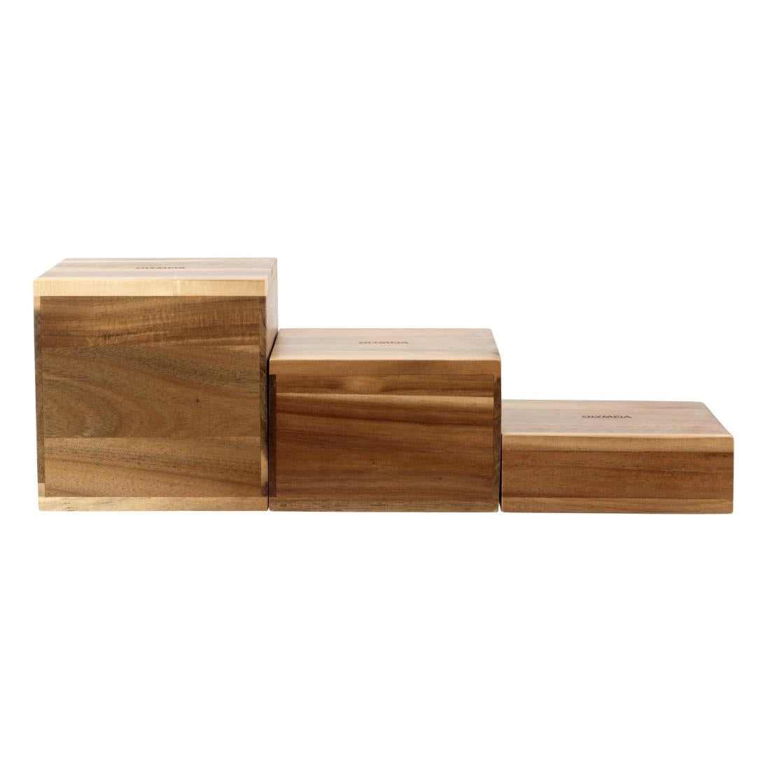 Olympia Acacia Riser Blocks 50/100/150(H)mm (Set of 3) - DF875