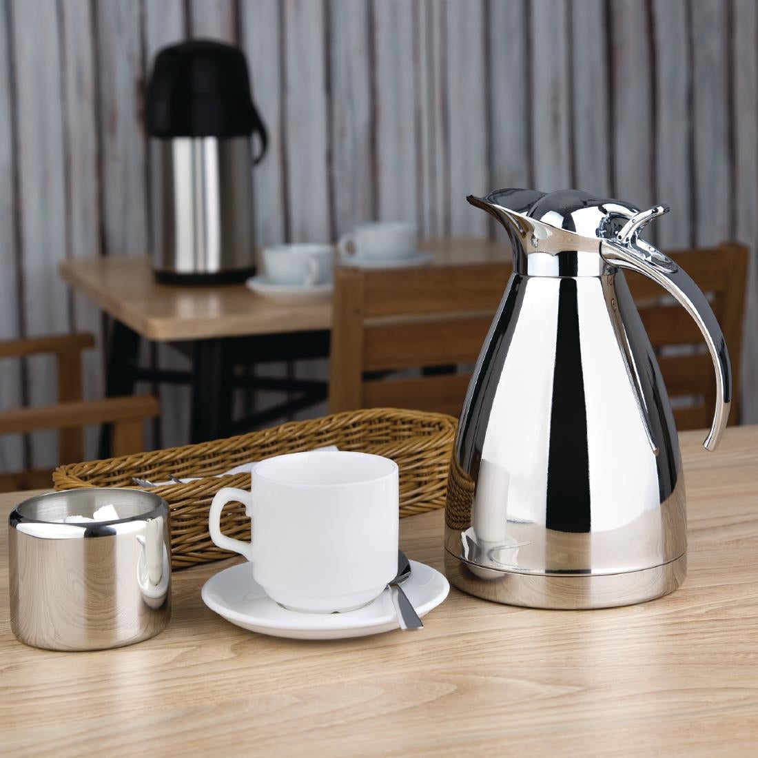 Olympia Vacuum Jug Polished 1Ltr - DL167