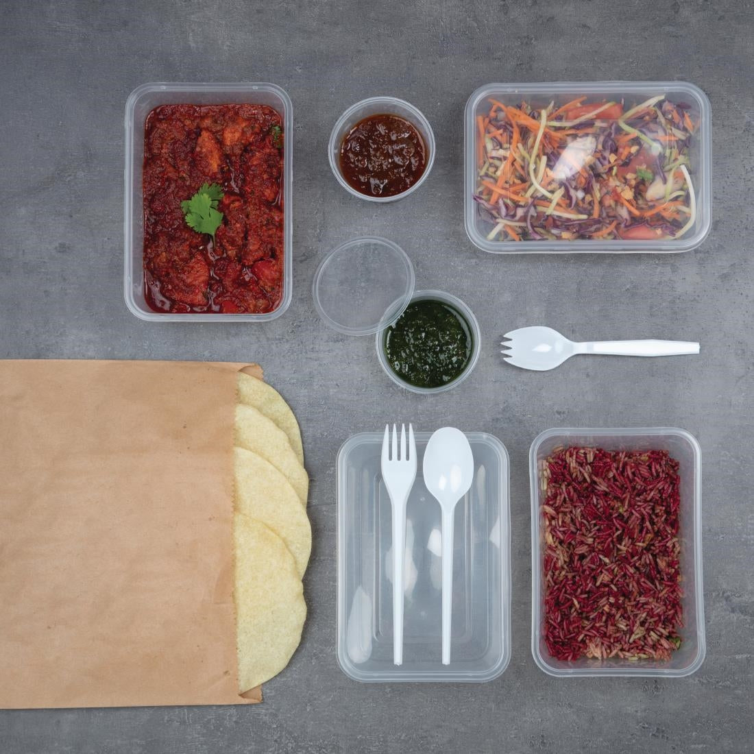 Fiesta Recyclable Small Plastic Microwave Containers - DM181