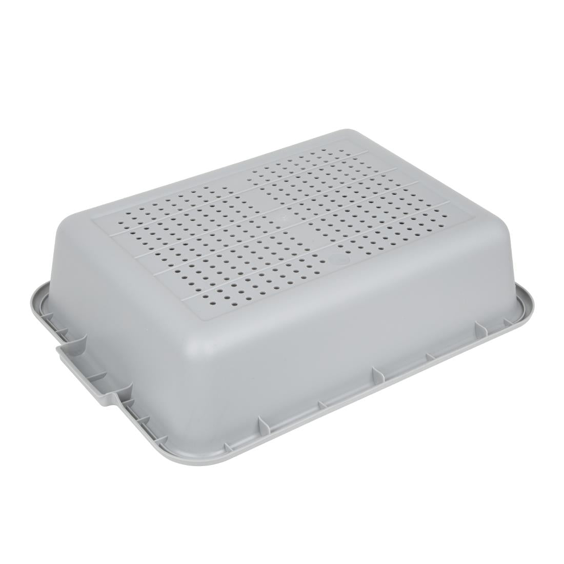 Vogue Plastic Perforated Storage Box Grey - DN583