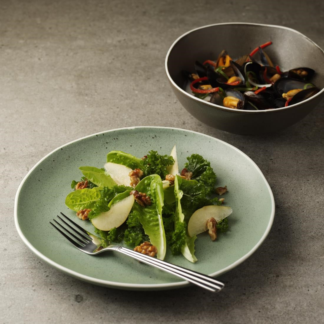 Olympia Chia Deep Bowls Charcoal 210mm - DR816