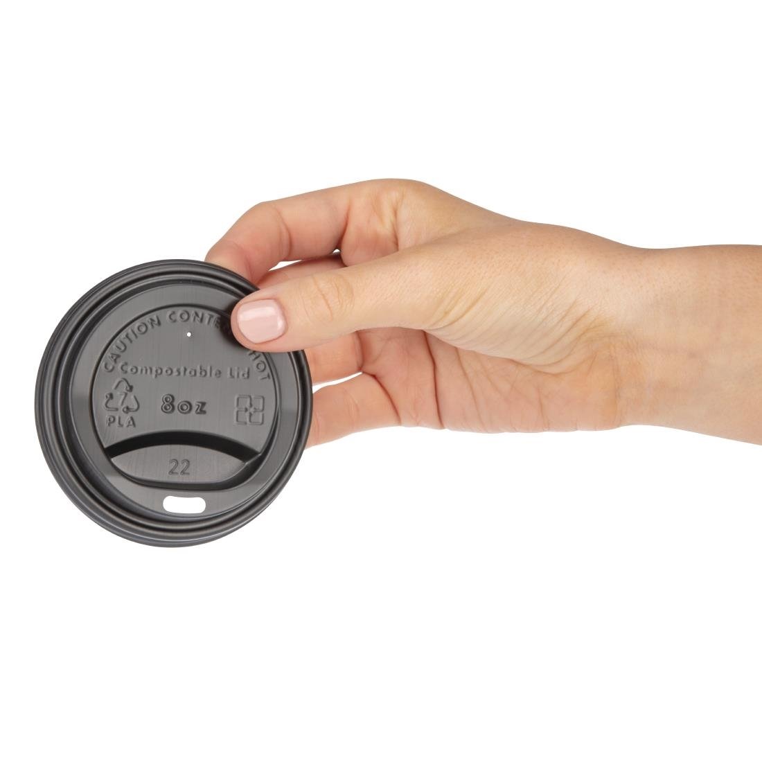 Fiesta Compostable Hot Cup Lids 225ml (Pack of 1000) - DS052