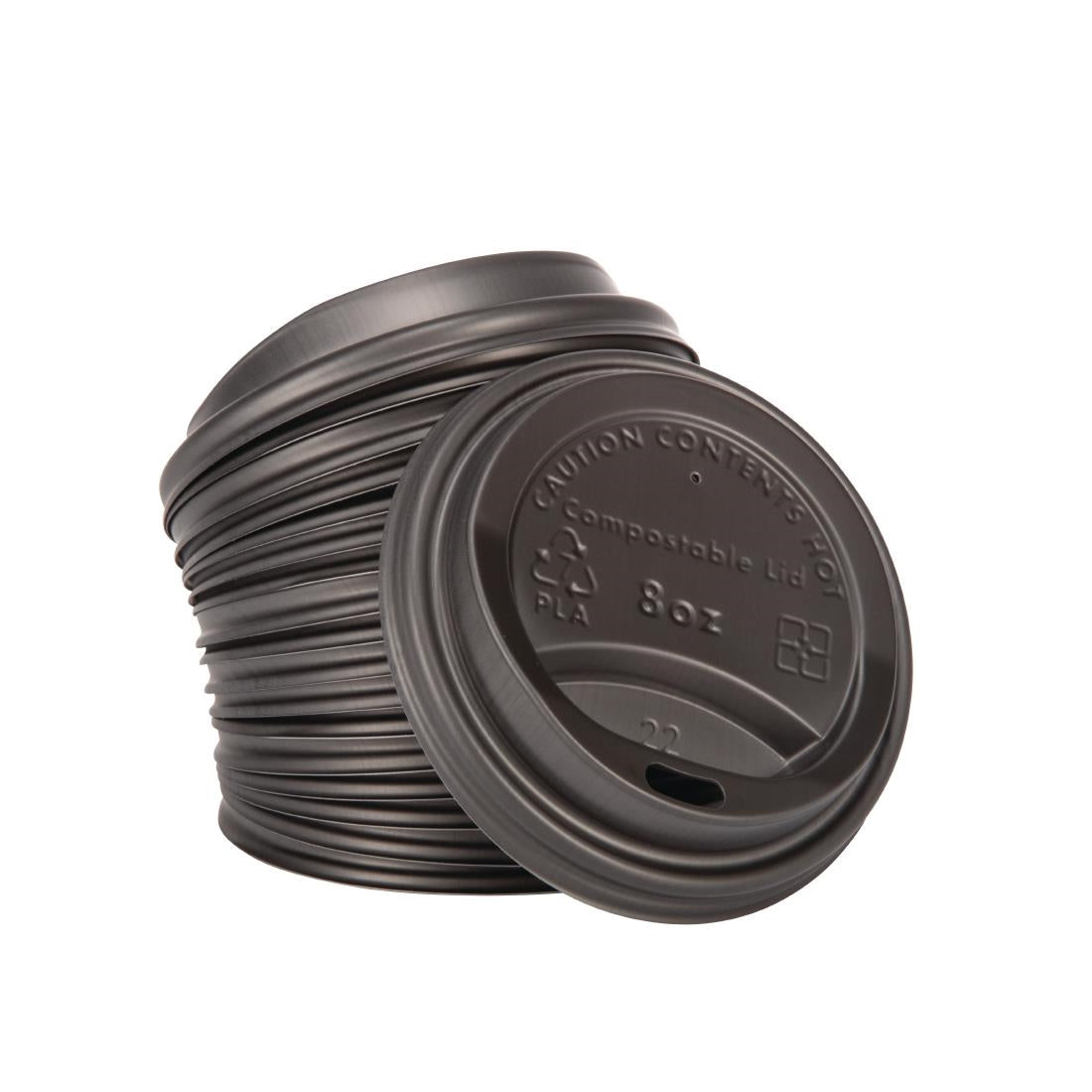 Fiesta Compostable Hot Cup Lids 225ml (Pack of 1000) - DS052
