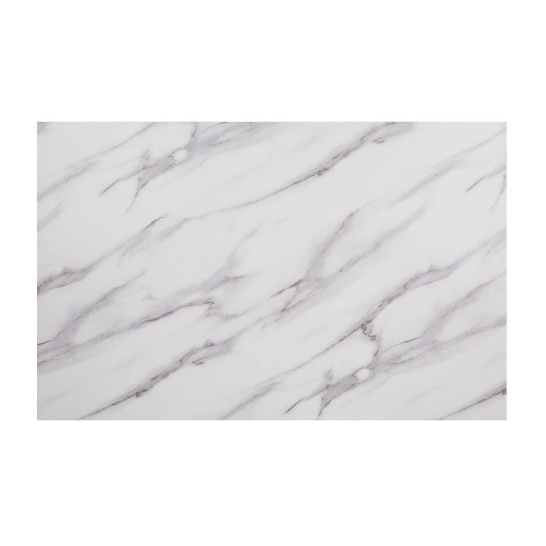 Bolero Pre-drilled Rectangular Table Top Marble Effect 1100x700mm - DT447