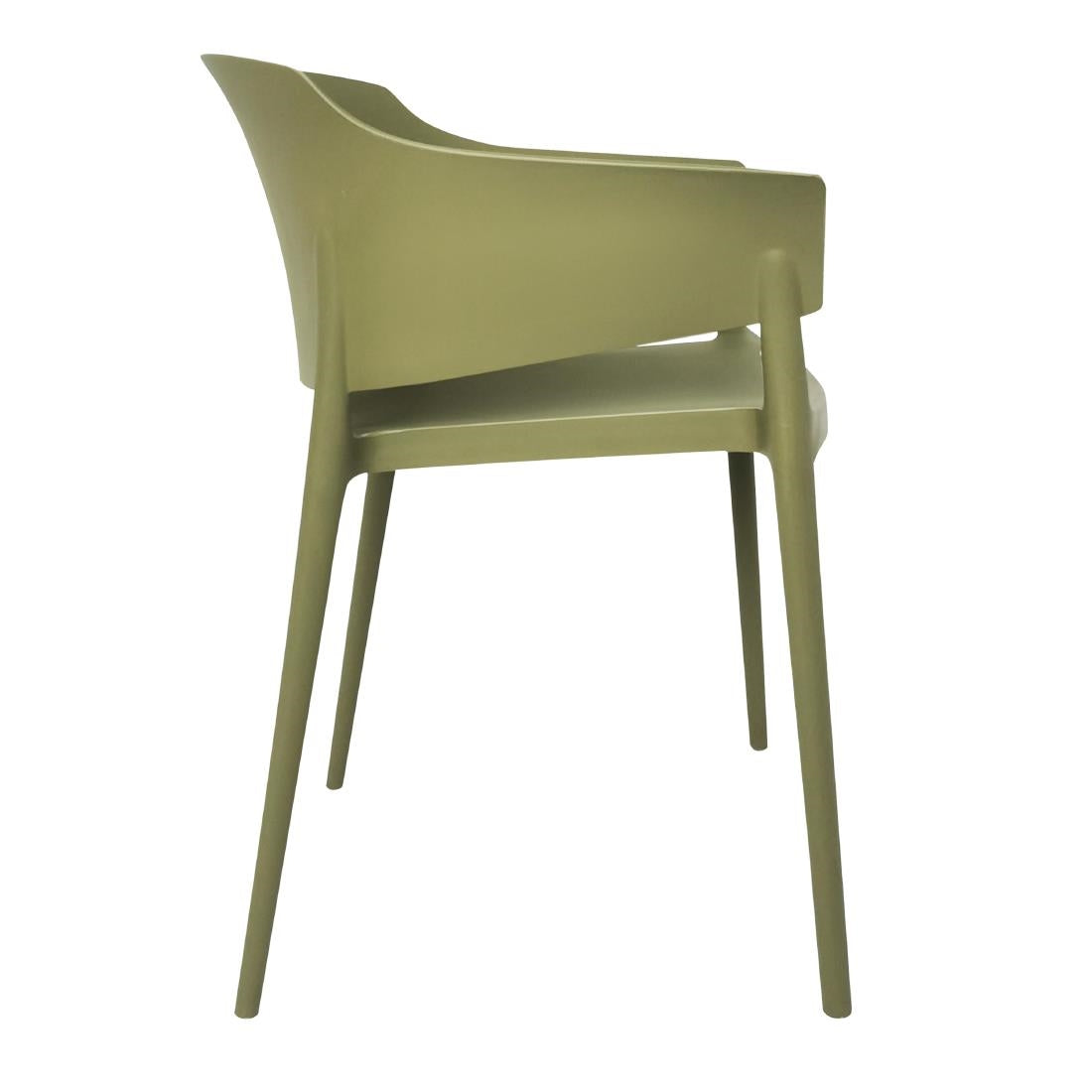 Bolero Lorenzo Cafe Chairs Green Tea (2 Pack) - DX971