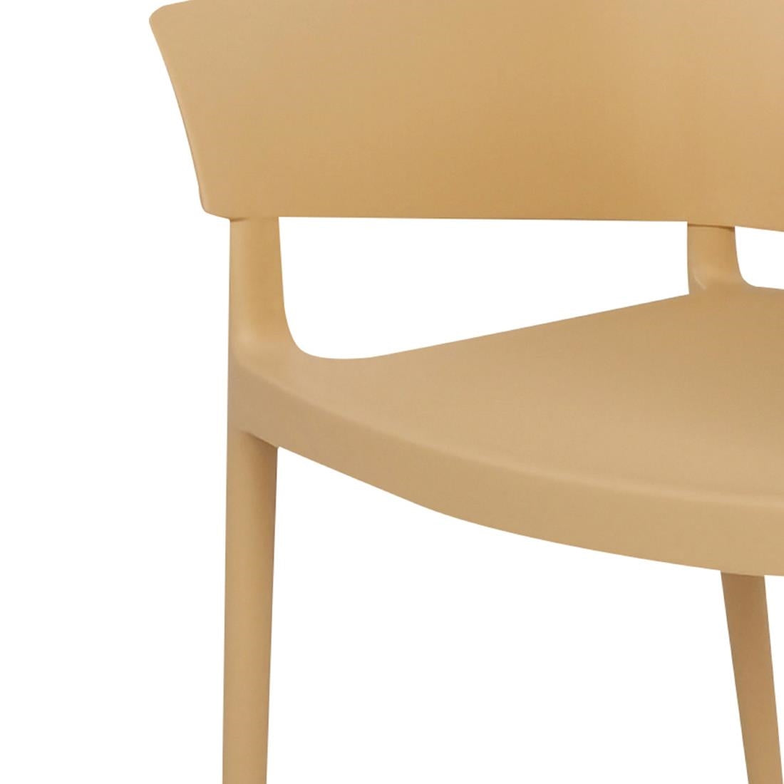 Bolero Lorenzo Cafe Chairs Warm Cream (2 Pack) - DX972