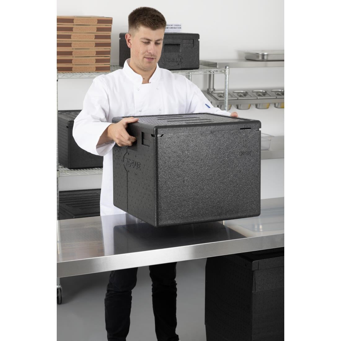 Vogue Insulated EPP Pizza Transport Box 59Ltr 8 Pizza Capacity - DX991