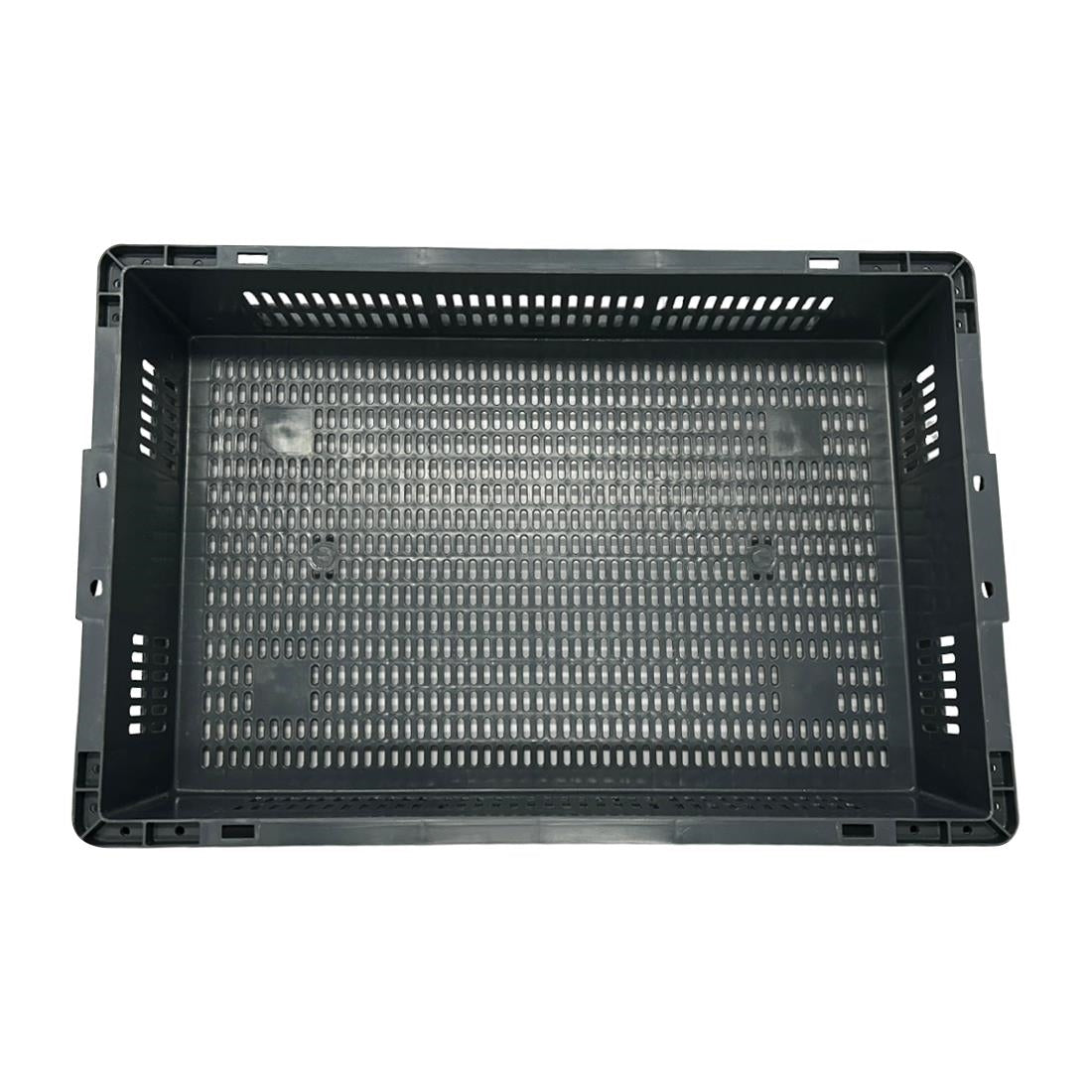 Vogue Perforated Plastic Storage Crate 600x400x120mm - DX999