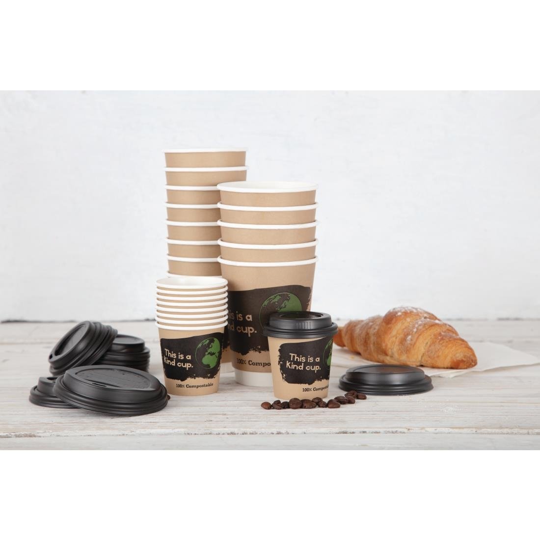 Fiesta Compostable Espresso Takeaway Cups Single Wall 114ml / 4oz (Pack of 50) - DY980