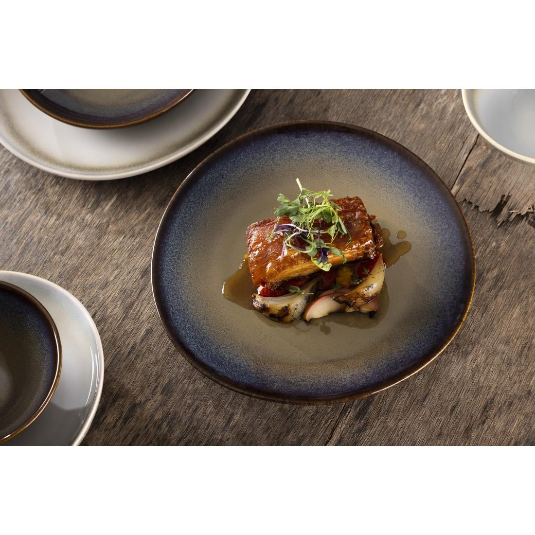 Olympia Birch Aubergine Coupe Plates - 270mm (6 Pack) - DZ697