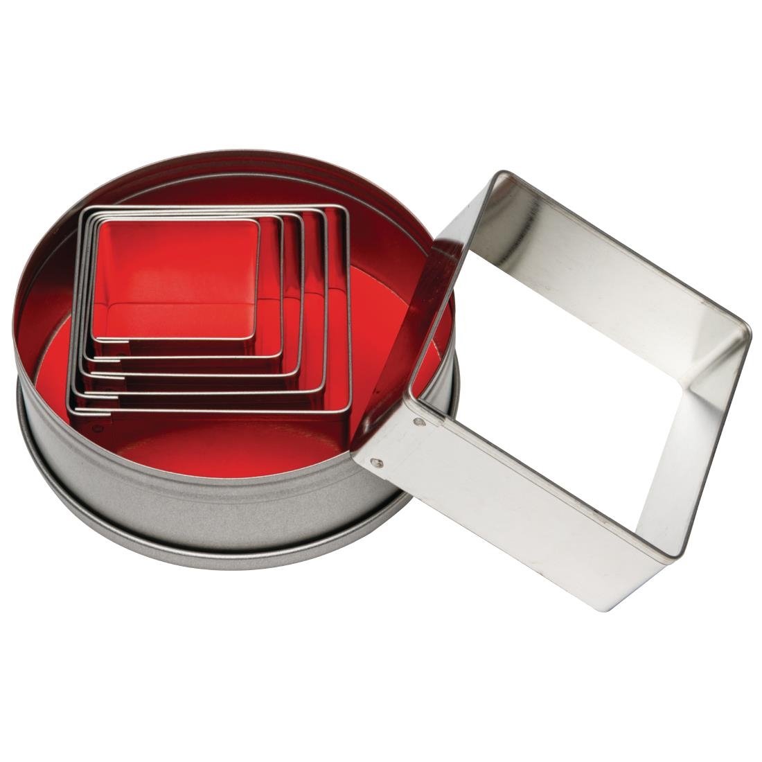Vogue Square Plain Pastry Cutter Set - E017