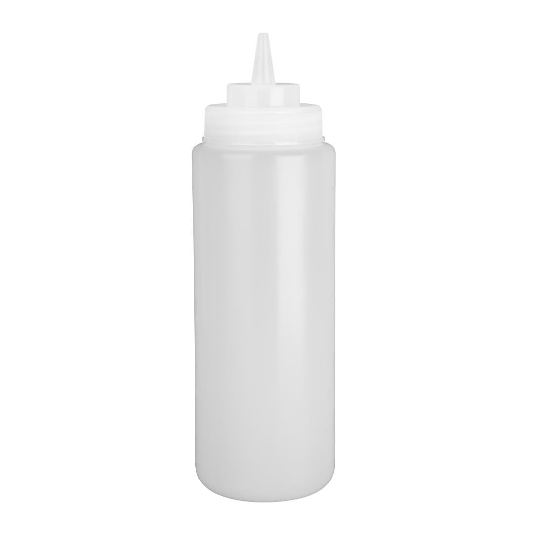 Vogue Clear Wide Neck Squeeze Sauce Bottle 910ml - E093