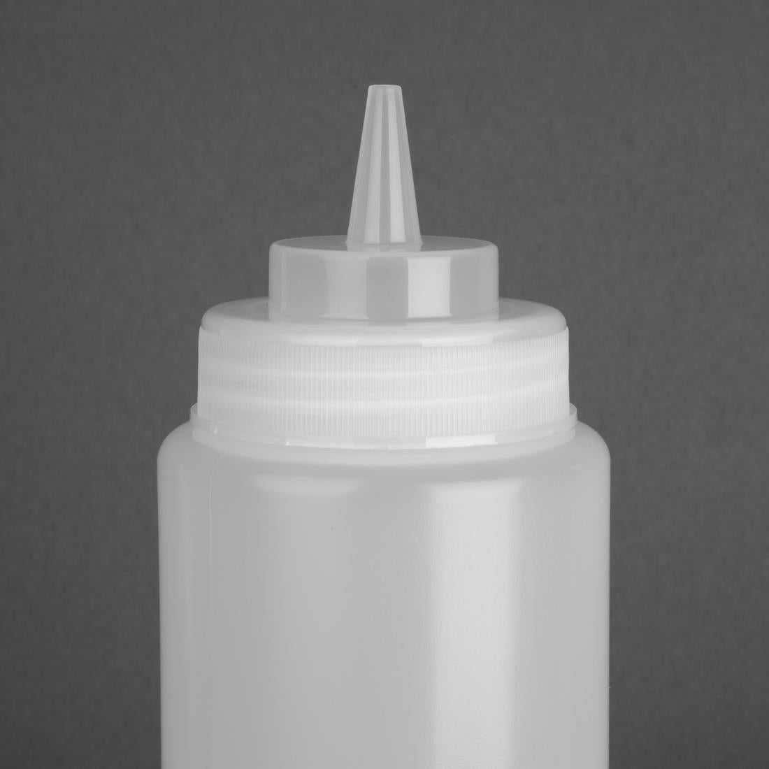 Vogue Clear Wide Neck Squeeze Sauce Bottle 910ml - E093
