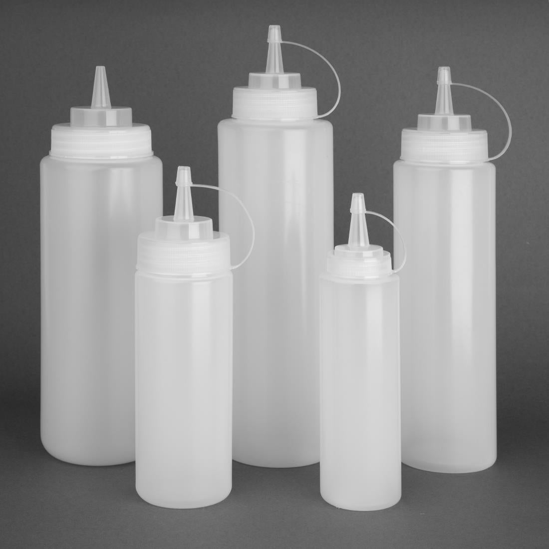 Vogue Clear Wide Neck Squeeze Sauce Bottle 910ml - E093