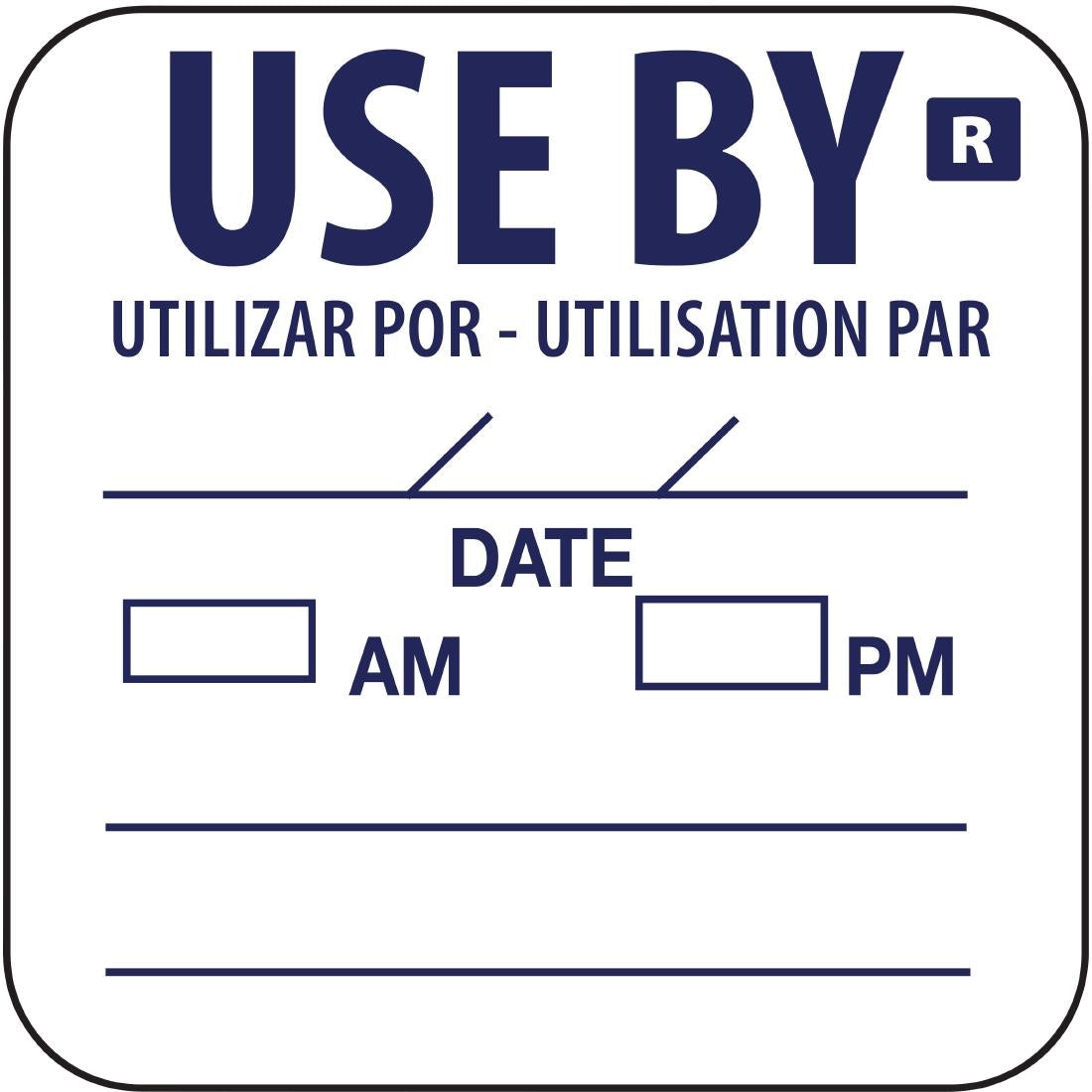 Vogue Removable Use By Labels - E150
