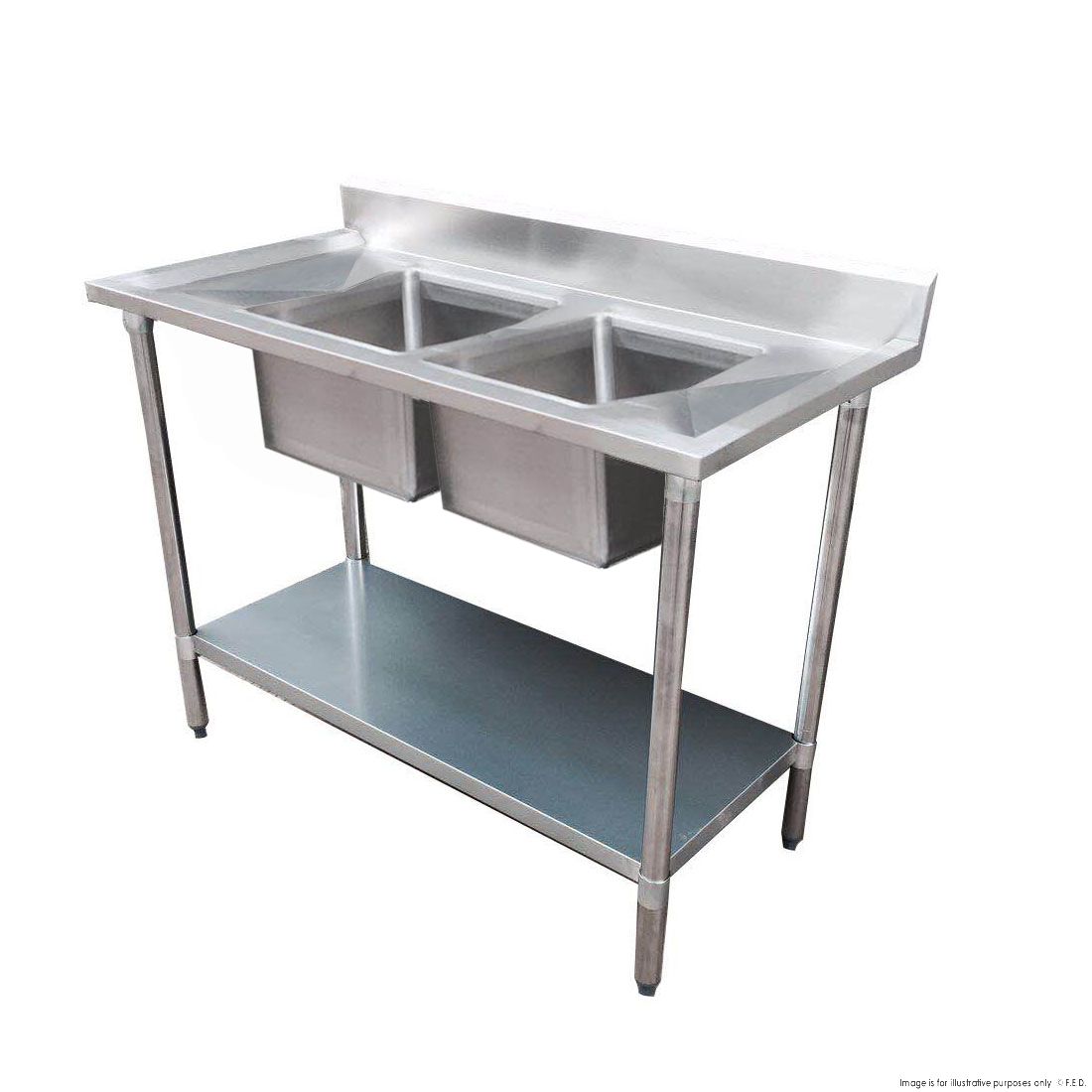 Modular Systems Double Sink Bench Centre 1800X600X900MM 1800-6-DSBC
