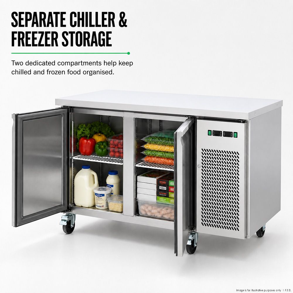 Thermaster Dual-Temperature GN Counter Refrigerator - GN2100DT