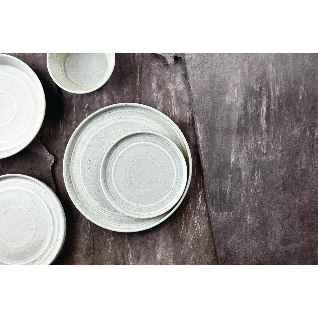 Olympia Cavolo Flat Round Plates Spring Green 180mm (6 Pack) - FB562