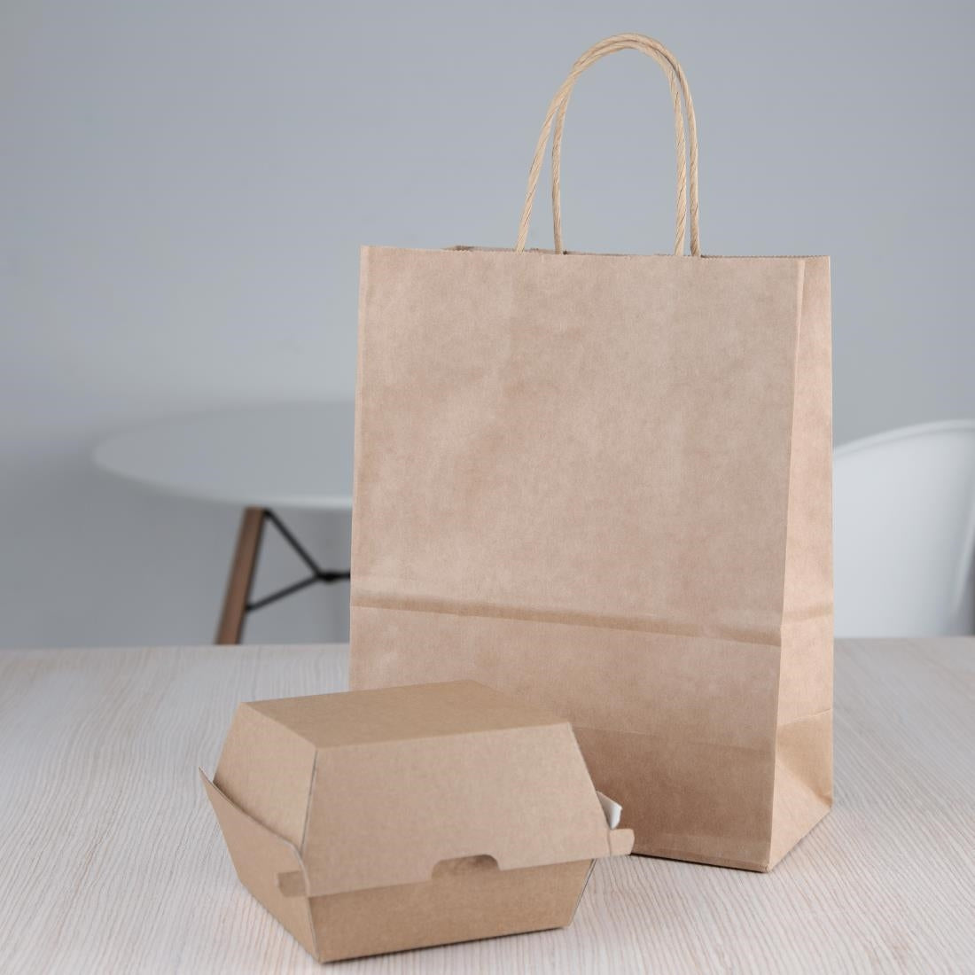 Fiesta Compostable Kraft Burger Boxes Small 105mm (Pack of 200) - FB664