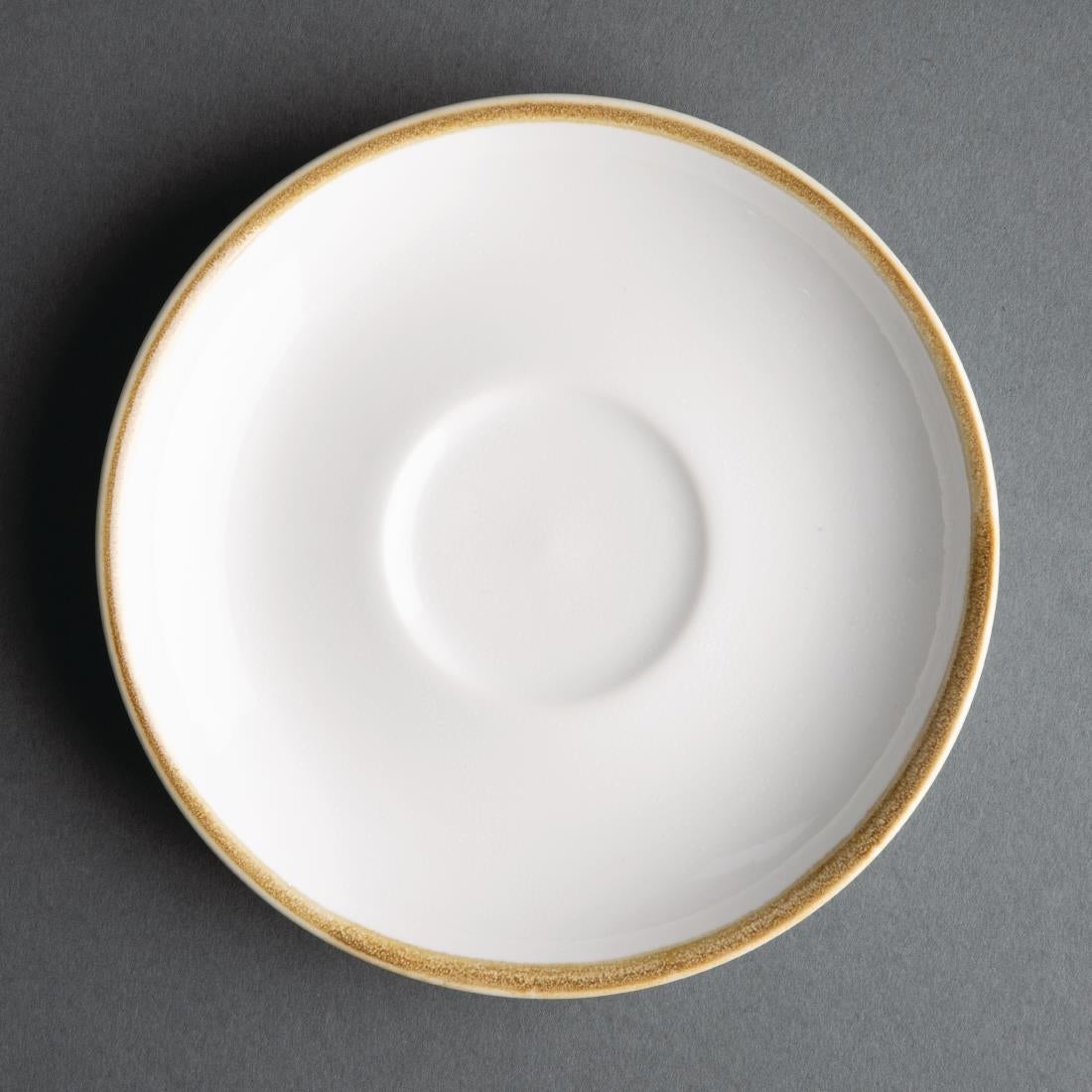 Olympia Kiln 340ml Cup Saucer Chalk 160mm (Pack of 6) - FB991